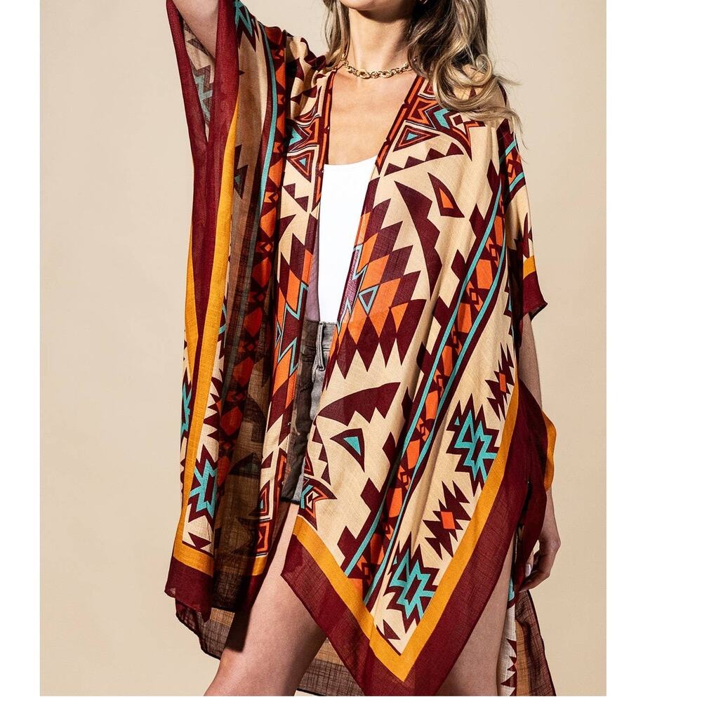Southwest Sol Kimono | Southwestern Viscose Layer